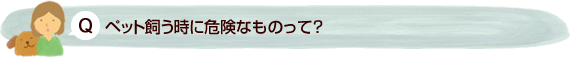 ペット飼う時に危険なものって？